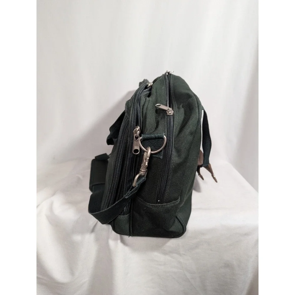 Vintage Eddie Bauer Messenger Bag Laptop Computer Case Green